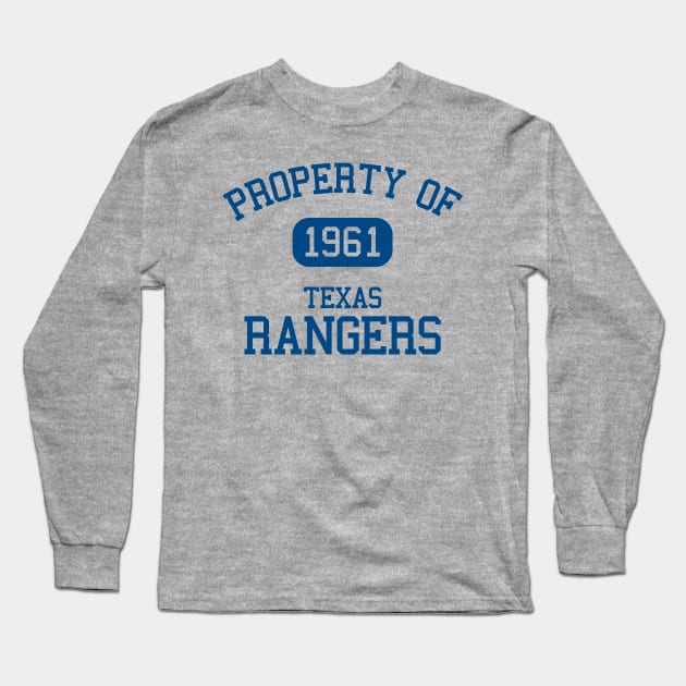 Property of Texas Rangers Long Sleeve T-Shirt by Funnyteesforme